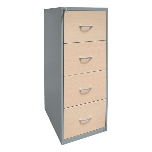 Hangmappenkast 4 lades 1 baan houten front