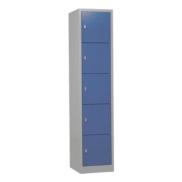 Kluisjeskast 1x 5 vakken met zij-perforatie voor garderobe-inzet