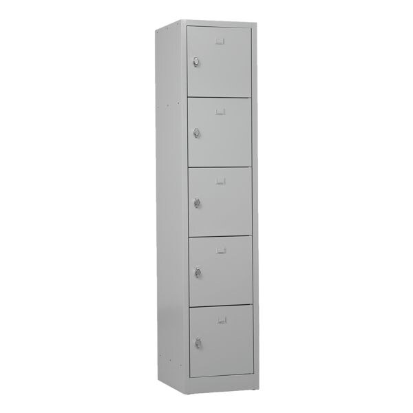 Kluisjeskast 1x 5 vakken met zij-perforatie voor garderobe-inzet