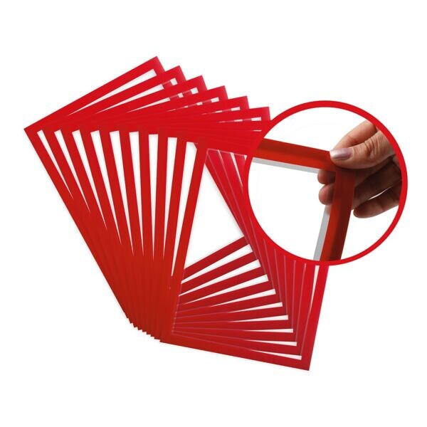 Set van 10 magneetkaders/infokaders »Magneto Solo Pro« notitiebladhouder A4