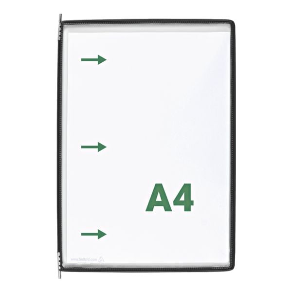 Set van 10 zichtpanelen A4 roestvrijstalen draaipinnen