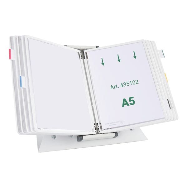 Tafelstandaard A5 met 10 zichtpanelen