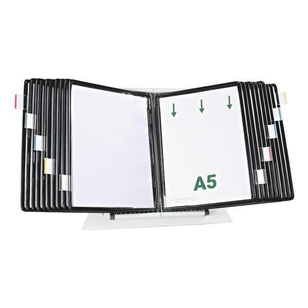 Tafelstandaard A5 met 20 zichtpanelen
