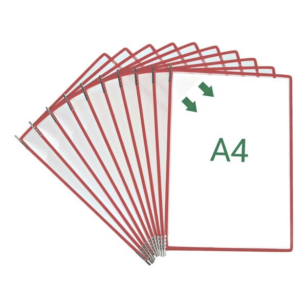 Set van 10 zichtpanelen Easy Load met draaipinnen A4
