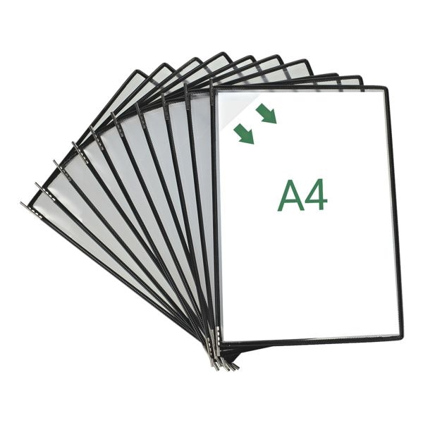 Set van 10 zichtpanelen Easy Load met draaipinnen A4