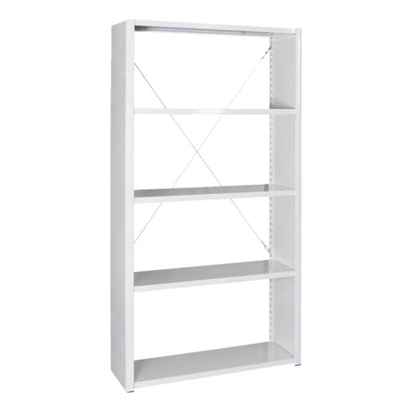 Stalen rekkensysteem »Epsilon« basisrek 5 stalen planken 100 x 30 cm