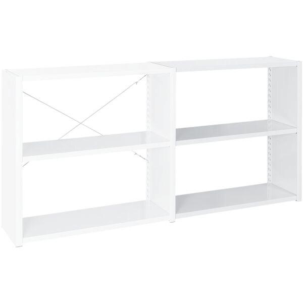 Stalen rekkensysteem »Epsilon« aanbouwrek 3 stalen platen 125 x 30 cm