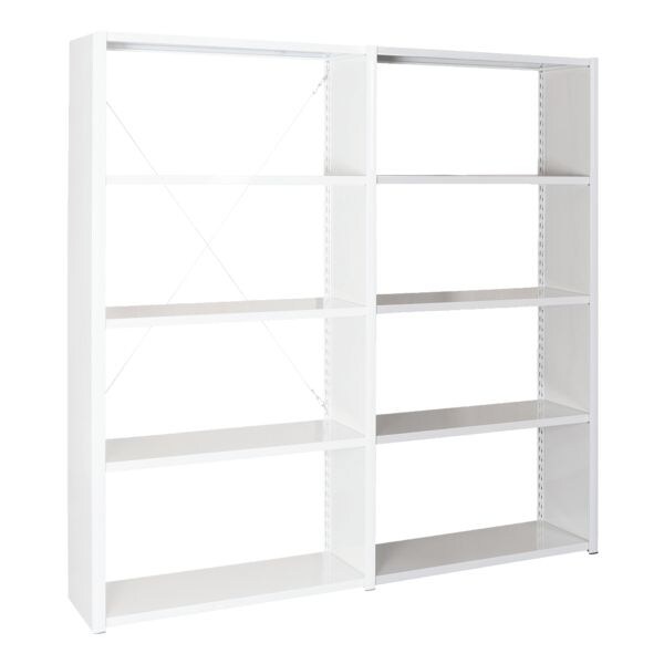 Stalen rekkensysteem »Epsilon« aanbouwrek 5 stalen planken 100 x 38,8 cm