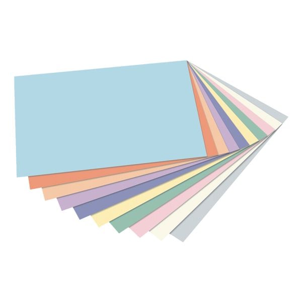 Gekleurd papier 130 g/m² 10 kleuren pastel (100 bladen)