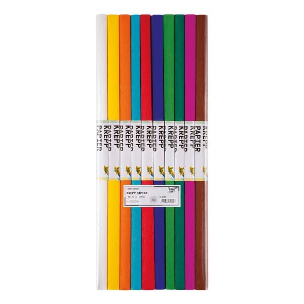 Pak met 10 rollen crêpe papier »farbig sortiert« 50 x 250 cm