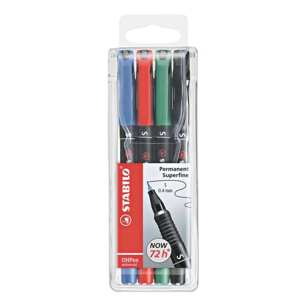 Pak met 4x folieschrijver »OH-pen Pemanent«