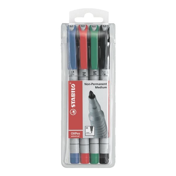 Pak met 4x folieschrijver »OH-pen Universeel«