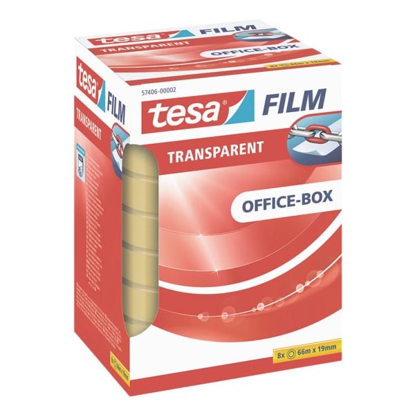 Plakband »Office Box« transparant 57406, 19 mm/66 m (B/L)
