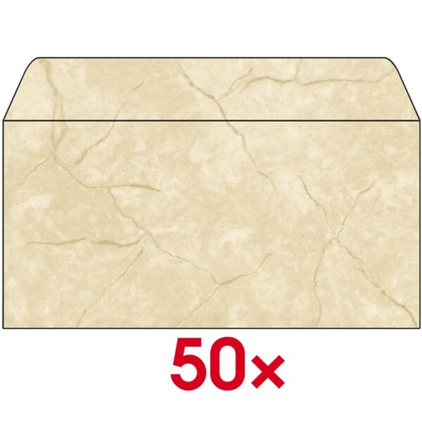 Graniet-enveloppe DL zonder venster, zelfklevende flap met beschermstrip - 50 st