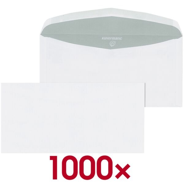 Enveloppen voor machinale insteek DL+ zonder venster gegomd - 1000 stuks