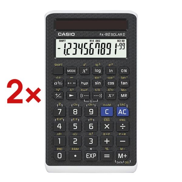2x schoolrekenmachine »FX-82 Solar II«