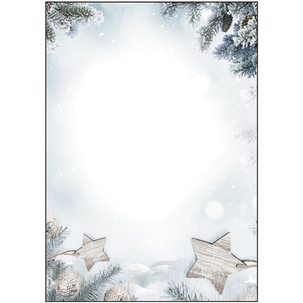 Kerstmotief papier»Sneeuwster« DP312 - 25 bladen