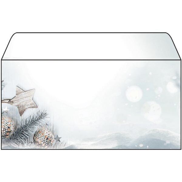 Kerst-enveloppen »Snow Star« 25 stuks