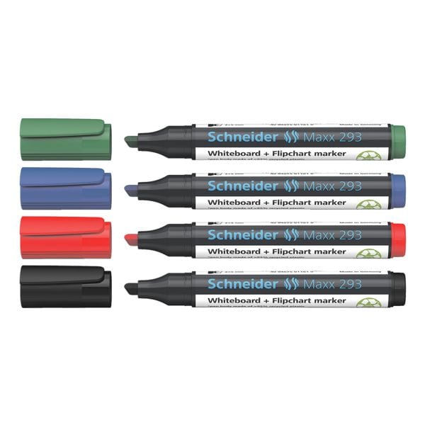 Etui met 4 whiteboard- en flipchartmarkers »Maxx 293«
