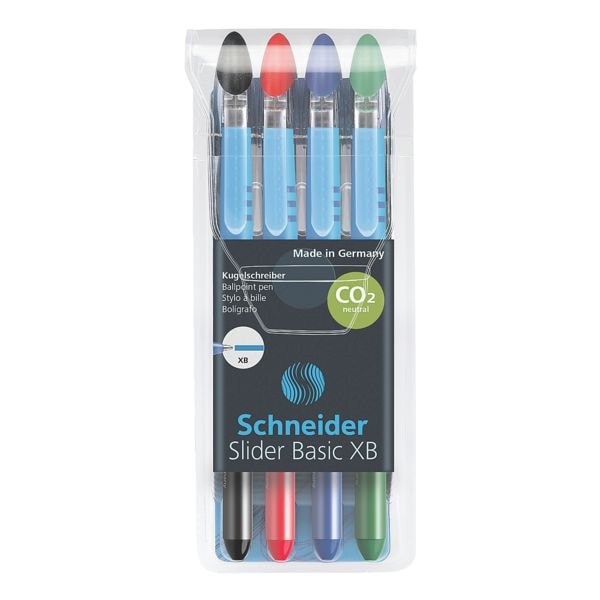Pak met 4 balpennen »Slider Basic XB«
