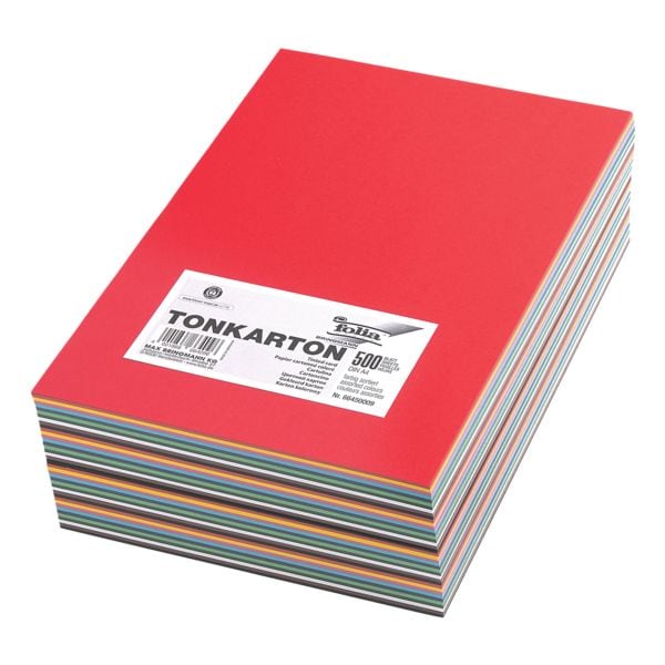Gekleurd karton 160 g/m² 10 kleuren A4 500 bladen