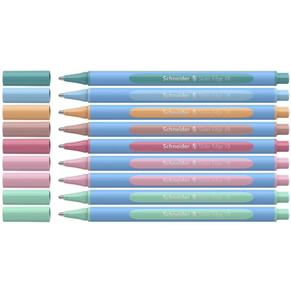 Pak met 10 balpennen »Slider Edge XB Pastell«