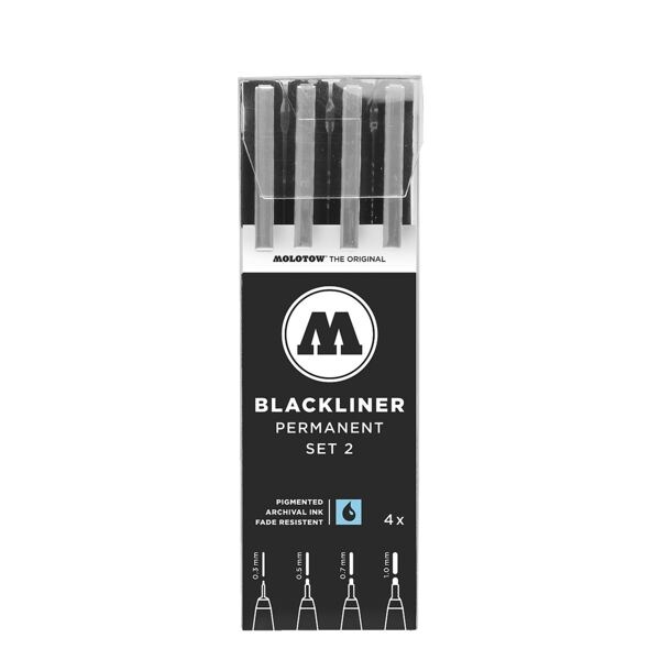 Etui met 4 blackliners »Set 2«