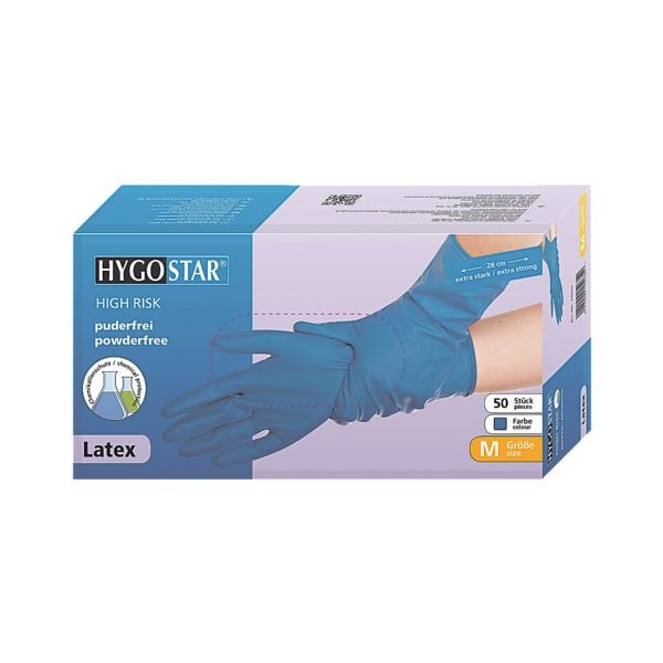 50 handschoenen ter bescherming tegen chemicaliën HIGH RISK maat XL latex