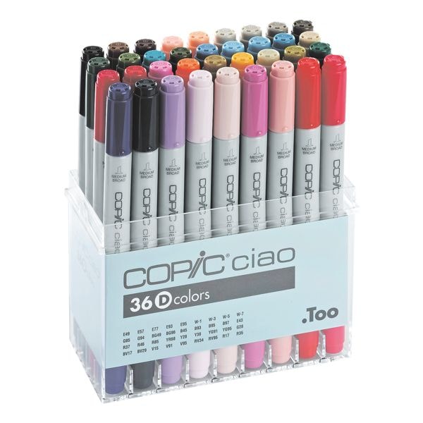 Set van 36 COPIC&reg; Ciao D lay-out-markers