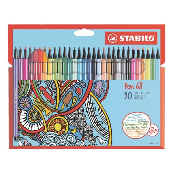 Pak met 30 viltstiften »Pen 68«