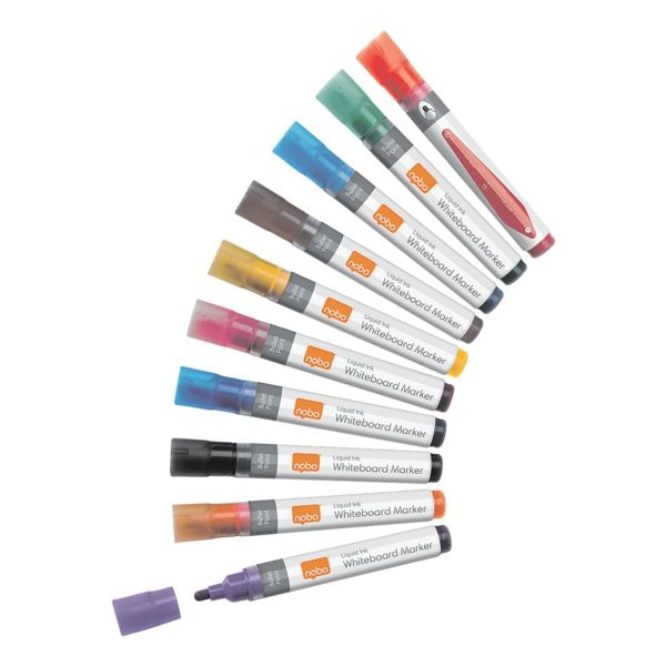 Set met 10 bordmarkers ronde punt