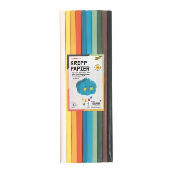 Pak met 10 rollen crêpepapier »Basic«, 50 x 200 cm