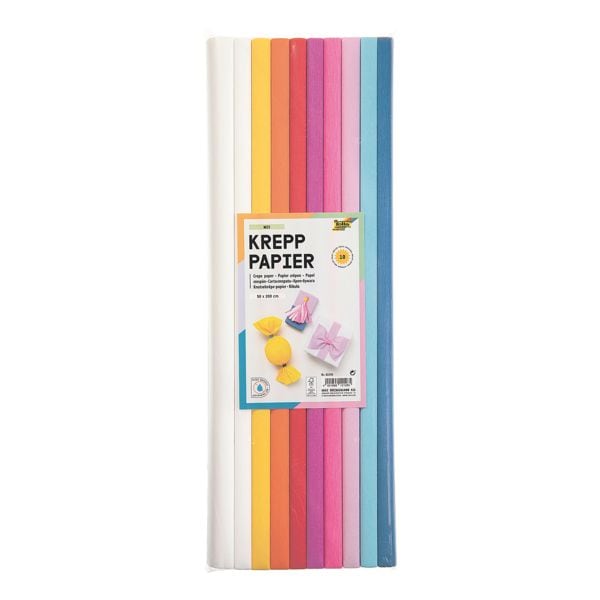 Pak met 10 rollen crêpepapier »Mix«50 x 200 cm