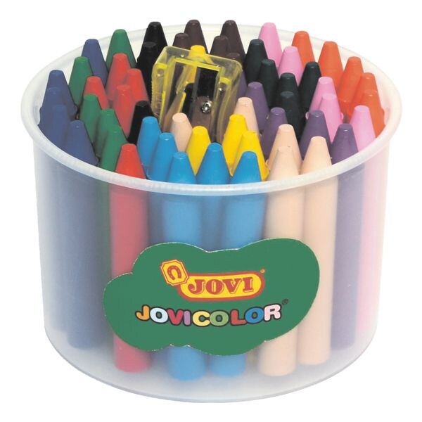 Pak met 60 waskrijtjes »JOVIcolor« incl. puntenslijper