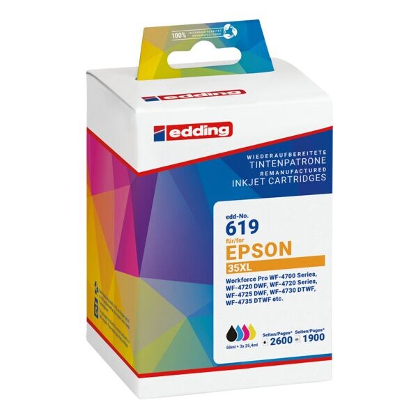 Set inktpatronen vervangt Epson »T3591/T3592/T3593/3594« T35XL