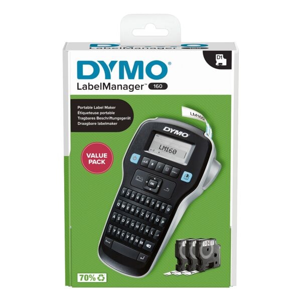 Labelmaker »LM 160« startset labelprinter incl. 3 labeltapes D1