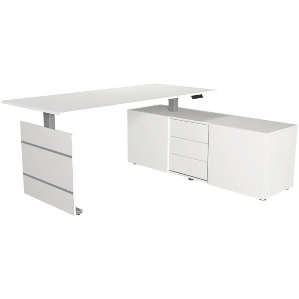 In hoogte verstelbaar compact bureau (elektrisch) »Move 3« met sideboard