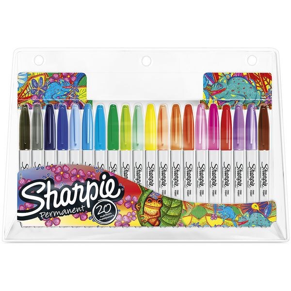 Pak met 20 permanent markers fijn, verschillende kleuren