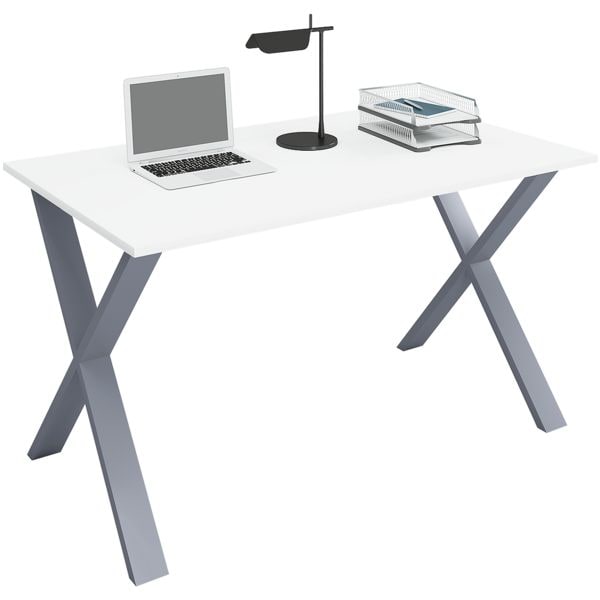 Bureau »Lona« 110/50 cm X-voet onderstel zilver