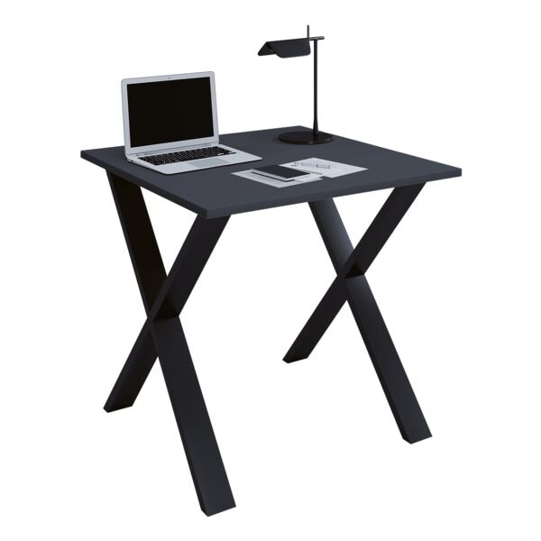Bureau »Lona« 80/80 cm X-voet onderstel zwart