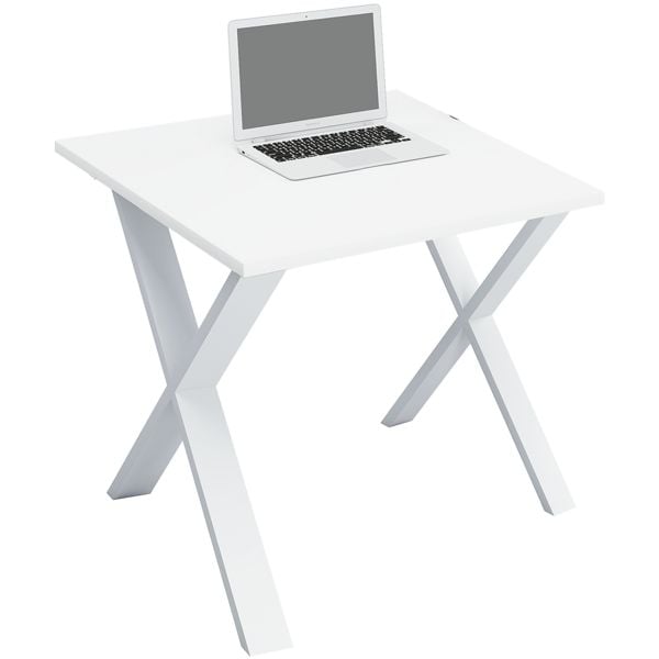 Bureau »Lona« 80/80 cm X-voet onderstel wit