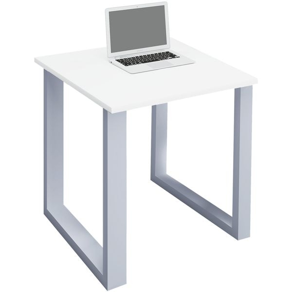 Bureau »Lona« 80/50 cm beugel-voet-onderstel wit