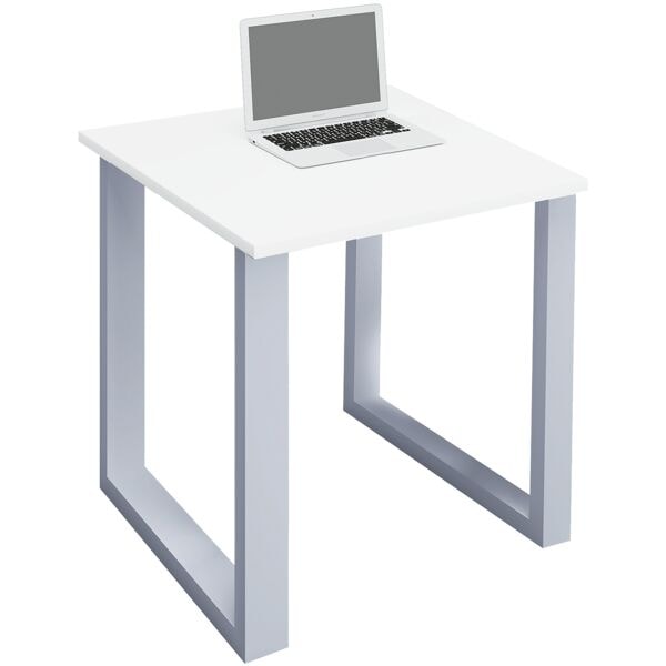 Bureau »Lona« 80/80 cm beugel-voet-onderstel wit