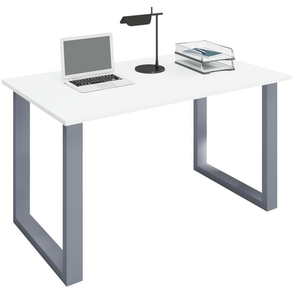 Bureau »Lona« 140/80 cm beugel-voet-onderstel zilver