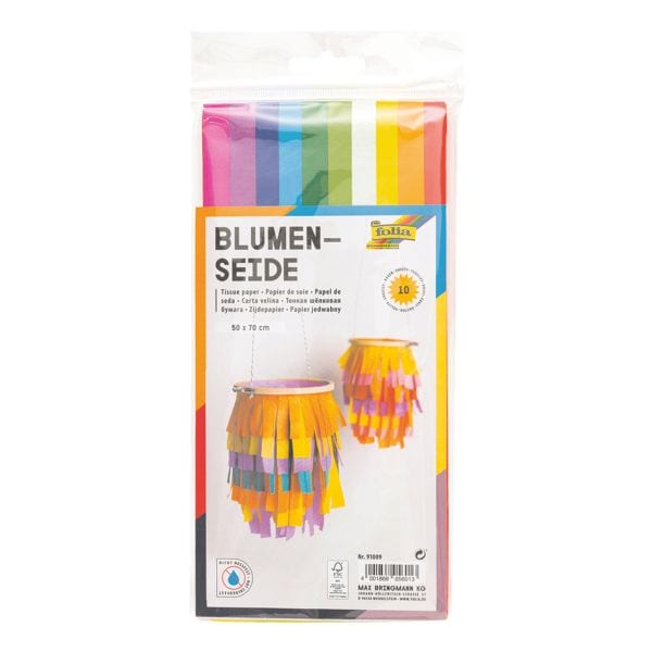 Pak met 10 met zijdepapier »Bloemenzijde« 50 x 70 cm