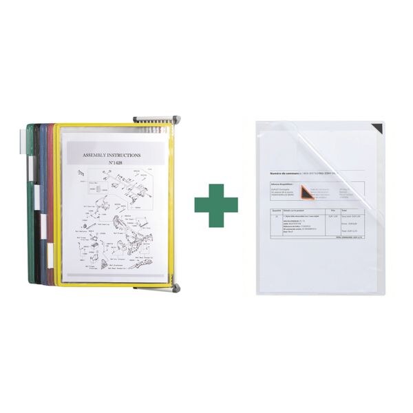 Wand zichtpanelen systeem A4 met 10 zichtpanelen en 1 Kang Easy Clic A4 insteekh