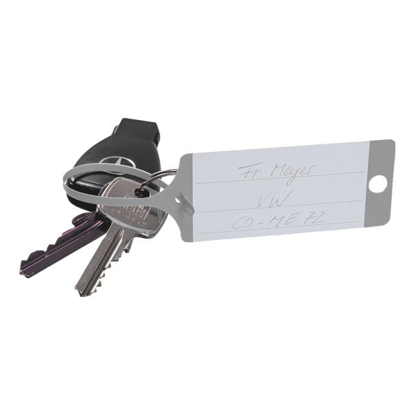 5x pak met 100 PP-sleutelhangers - neutrale uitvoering