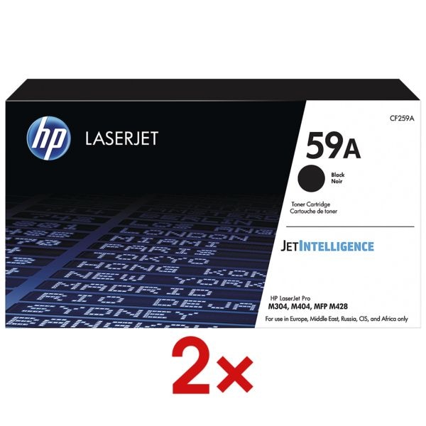 2x toner »CF259A« HP 59A zwart
