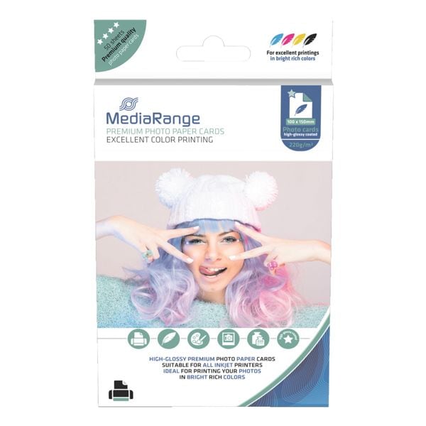 Fotopapier kaartjes 10 x 15 cm »MRINK104« 220 g/m² 50 bladen