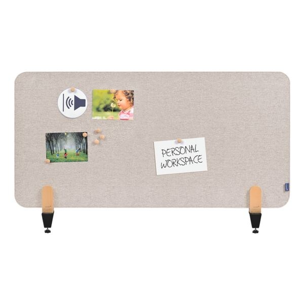 Akoestische tafelscheidingswand »ELEMENTS« 60x120 cm klembevestiging